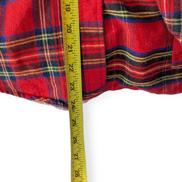 90's LL Bean Plaid Flannel Button-down Shirt ~ Women's Medium - Picture 7 of 8